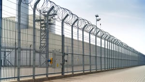 HIGHSECURITY FENCE as commonly seen at a critical infrastructure site